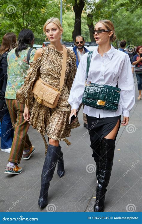 fendi street style|Fendi model.